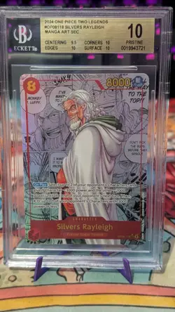 Silvers Rayleigh OP08-118 MANGA RARE BGS 10 Pristine - One Piece Card Game - Image 1