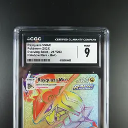 CGC 9 Rayquaza Vmax 217/203 Pokemon Evolving Skies Graded Card - Image 2