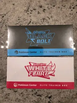 Pokemon Black Bolt + White Flare Pokemon Center Elite Trainer Box ETB - New Pair - Image 5