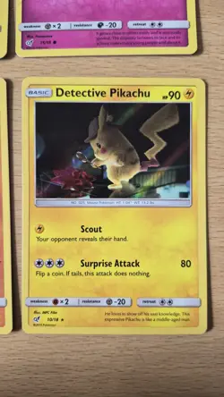 Pokemon TCG Detective Pikachu Holo Bundle including Pikachu 10/18 - Image 2