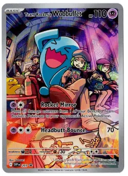 Team Rocket's Wobbuffet 203 Black Star Promo Holo Pokemon TCG English 2025 - Image 1