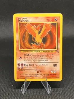 Pokemon TCG! Moltres 27/62 - Fossil Rare Regular 1999 English - Image 1