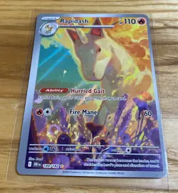Rapidash 189/182 Sv10: Destined Rivals Holo Rare Pokemon TCG Illustration NM - Image 1