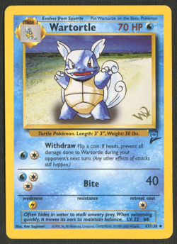 Pokemon TCG: Wartortle 063/130 WoTC W Stamped Promo - Image 1