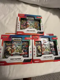 Pokemon TCG First Partner Illustration Collection Series 2 Lot Of 3Sealed - Image 1