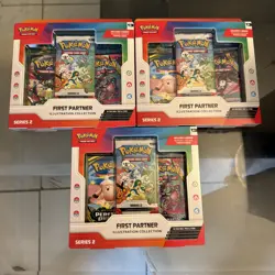 Pokemon TCG First Partner Illustration Collection Series 2 Box LOT of 3 - Image 1