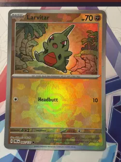 Larvitar (Master Ball Pattern) 047/131 Sv: Prismatic Evolutions Holo PRE Pokemon - Image 1