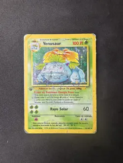 Pokemon TCG Venusaur Base Set 15/102 Holo 1st Edition SPANISH PSA 1 - Image 1