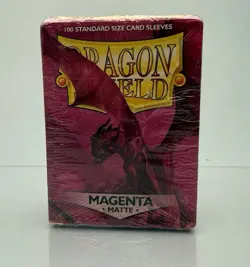 Dragon Shield 100 Standard Sz Deck Protector Matte Magenta Card Sleeves Shields - Image 4