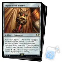 INQUISITORIAL ROSETTE X4 Warhammer 40,000 Magic MTG MINT CARD - Image 1