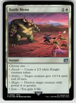 MAGIC: THE GATHERING BATTLE MENU 9 UC FINAL FANTASY NM FOIL - Image 1