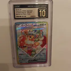 Pokemon Eevee ex 224/187 Terastal Fest Special Art Rare Holo CGC 10 Japanese - Image 2