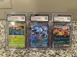 CGC 10 2023 Pokemon JPN Holo Lot 3 Venusaur Blastoise ex Charizard ex - Image 1