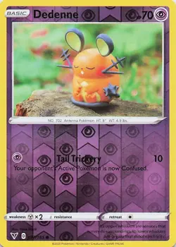Dedenne - (Artist Yuka Morii) Pokemon Reverse Holo Vivid Voltage 077/185 NM - Image 1