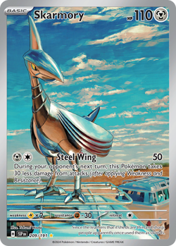 Skarmory 209/191 Illustration Rare Surging Sparks Pokemon Holo Near Mint - Image 1