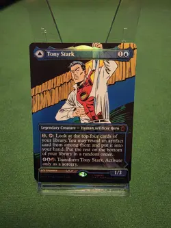 Tony Stark/The Invincible Iron Man- Borderless Foil - Marvel Super Heroes - MTG - Image 1