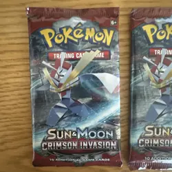 2X Pokemon Sun & Moon Crimson Invasion Booster Packs TCG Factory Sealed - Image 2