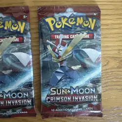 2X Pokemon Sun & Moon Crimson Invasion Booster Packs TCG Factory Sealed - Image 3