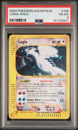 2003 POKEMON AQUAPOLIS #149 LUGIA-HOLO PSA 4 - Image 1
