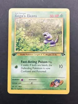 KOGA'S EKANS 77/132 COMMON GYM CHALLENGE POKEMON NM 1st Edition - Image 1