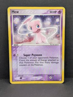 Mew 111/110 Holon Phantoms Holo Ultra Rare Pokemon TCG vintage Nintendo MP - Image 1