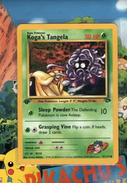 Pokemon TCG Koga's Tangela 81/132 Common Gym Challenge 1st Edition NM - Image 1