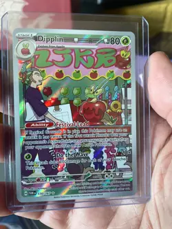 Pokemon Card Dipplin 170/167 Twilight Masquerade Illustration Rare Near Mint - Image 1