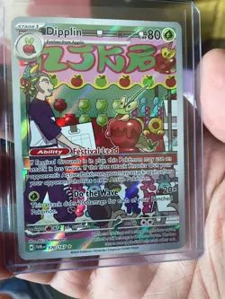 Pokemon Card Dipplin 170/167 Twilight Masquerade Illustration Rare Near Mint - Image 2