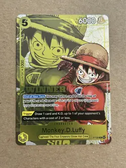 Monkey.D.Luffy Winner Pack 2026 Vol 2 Stamped Promo Card One Piece NM - Image 1