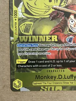 Monkey.D.Luffy Winner Pack 2026 Vol 2 Stamped Promo Card One Piece NM - Image 3
