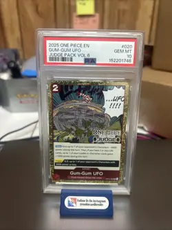 One Piece Monkey D. Luffy (Gum-Gum UFO Judge Pack Vol. 6) 020 Promo PSA 10 - Image 1