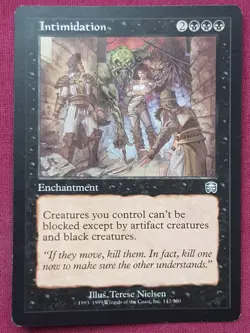Magic The Gathering MERCADIAN MASQUES INTIMIDATION black card MTG - Image 1