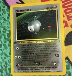 Pokemon TCG Magnemite 26/75 Neo Discovery Rare 1st Ed English 40 HP - Image 1