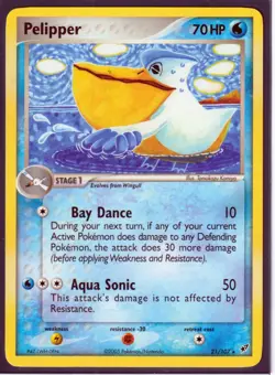 VINTAGE POKEMON 2005 PELIPPER 21/107 Ex DEOXYS - RARE - REGULAR - NM - Image 1