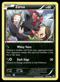 Zorua 90/162 Common BREAKthrough Pokemon Damaged - Image 1