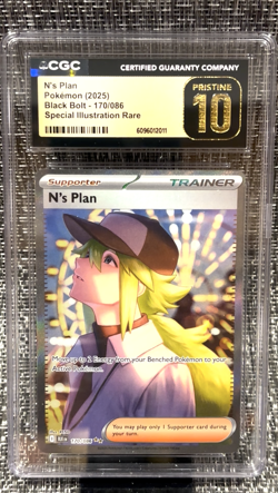 Pokemon N's Plan 170/086 Black Bolt Special Illustration Rare CGC PRISTINE 10 - Image 1