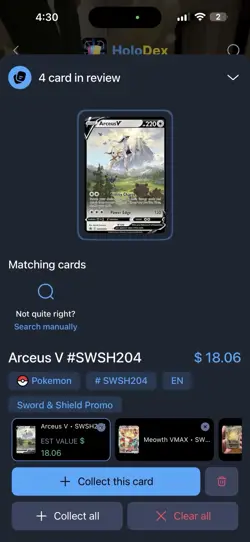 Pokemon TCG Arceus v SWSH204 Sword & Shield Promo Card Mint Condition - Image 3