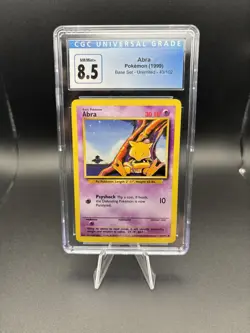 1999 Pokemon Base Set Unlimited ABRA CGC 8.5 NM / Mint+ Card #43/102 - Image 1