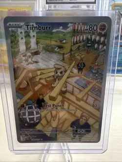 Timburr Illustration Rare Card 183/167 Sv06: Twilight Masquerade - Image 1