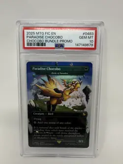 PSA 10 PARADISE CHOCOBO PROMO 2025 MTG FINAL FANTASY COMMANDER 0483 - Image 1
