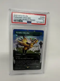 PSA 10 PARADISE CHOCOBO PROMO 2025 MTG FINAL FANTASY COMMANDER 0483 - Image 2