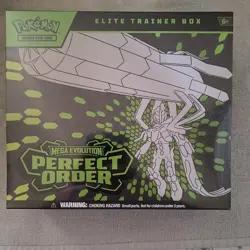 Pokemon TCG Mega Evolution—Perfect Order Elite Trainer Box 40 Cards English 6+ - Image 1