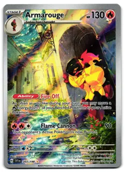 Armarouge 203/198 - 🌊 Scarlet & Violet Illustration Rare Pokemon TCG 🖤 - LP - Image 1
