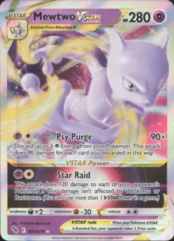 Mewtwo VSTAR 031/078 Holo VSTAR Rare Pokemon GO Pokemon Near Mint - Image 1