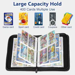 50 Pages Premium Pocket ZIP Card Binder/Folder Pokemon 400 Cards Album Collector - Image 3