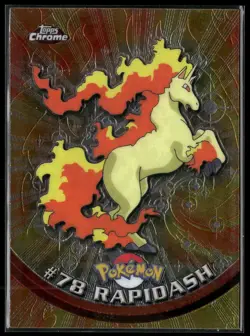 Pokemon 2000 Topps Chrome Rapidash #78 Holo Foil Vintage Rare Card - Image 1