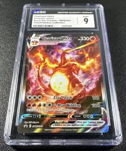 Pokemon Charizard VMAX Sword & Shield Promo Full Art Holo SWSH261 CGC 9 MINT - Image 3