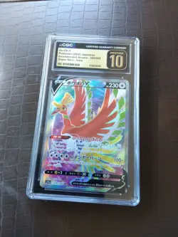CGC PRISTINE 10 Ho-Oh V 080/068 SR Incandescent Arcana s11a Pokemon Card - Image 1