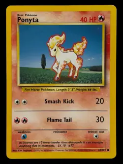 Ponyta - 60/102 Base Set 1999-2000 - WOTC - Pokemon TCG - Image 1