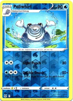 Poliwhirl 031/196 Uncommon Lost Origin Pokemon Reverse Holo Near Mint - Image 1